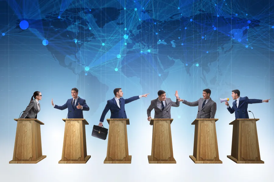 politicians participating political debateop Political Digital Marketing Agency